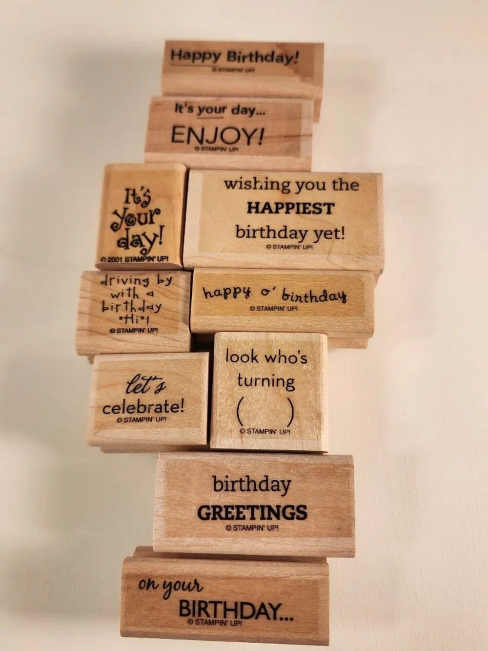STAMPIN' UP LOT of 10 Birthday Themed Stamps